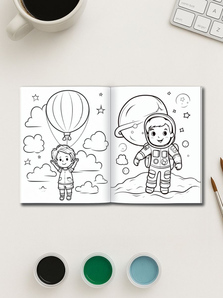 Cosmic Adventures – 155 Space Coloring Pages - Image 5