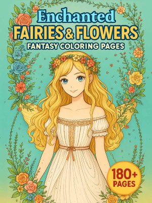 Enchanted Fairies & Flowers &ndash; 180+ Fantasy Coloring Pages