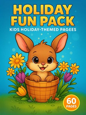 Holiday Fun Pack &ndash; 60 Kids Holiday-Themed Coloring Pages