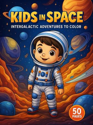 Kids in Space &ndash; 50 Intergalactic Adventures to Color
