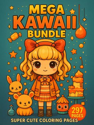 Mega Kawaii Bundle &ndash; 297 Super Cute Coloring Pages