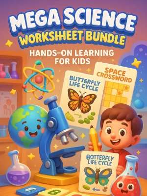 Mega Science Worksheet Bundle &ndash; 578 Pages of Hands-On Learning for Kids
