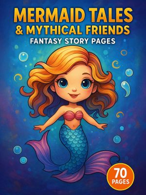 Mermaid Tales & Mythical Friends &ndash; 70 Fantasy Story Coloring Pages