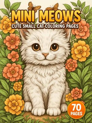Mini Meows &ndash; 70 Cute Small Cat Coloring Pages