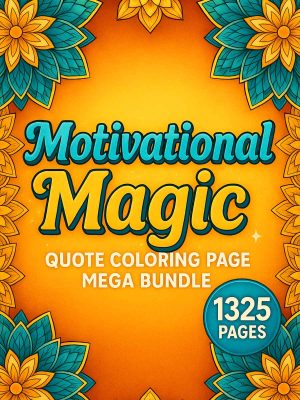Motivational Magic &ndash; 1325 Quote Coloring Page Mega Bundle