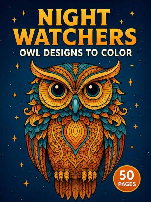 Night Watchers &ndash; 50 Owl Designs to Color