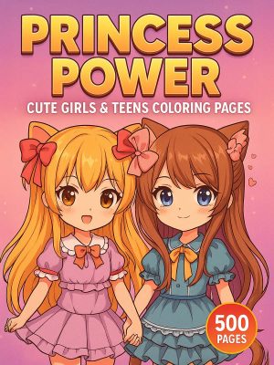 Princess Power &ndash; 500 Girls & Teens Coloring Pages
