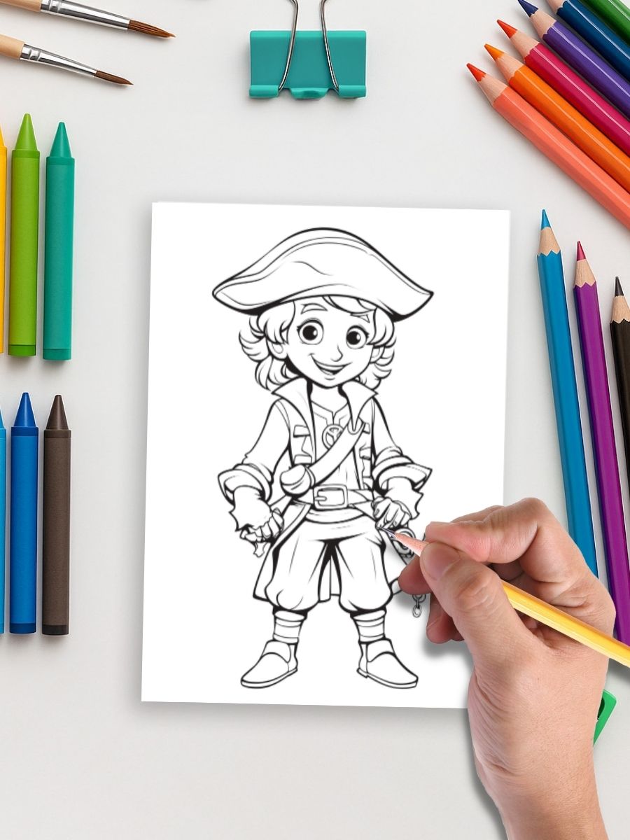 Pirates Ahoy! – 50 Swashbuckling Coloring Pages - Image 4