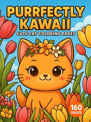 Purrfectly Kawaii &ndash; 160 Cute Cat Coloring Pages