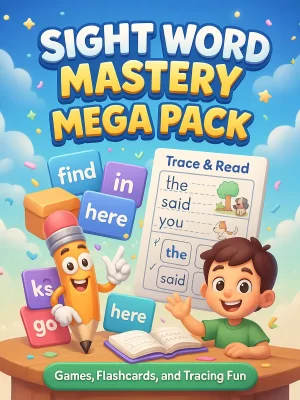 Sight Word Mastery Mega Pack &ndash; 1,121 Pages of Games, Flashcards, and Tracing Fun