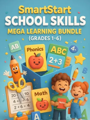 SmartStart School Skills &ndash; 814-Page Mega Learning Bundle (Grades 1&ndash;6)