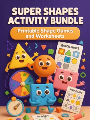 Super Shapes Activity Bundle &ndash; 456 Pages of Printable Shape Games and Worksheets