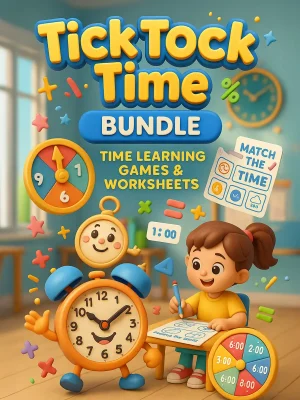 Tick Tock Time Bundle &ndash; 360 Pages of Time Learning Games & Worksheets
