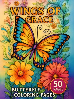 Wings of Grace – 50 Butterfly Coloring Pages