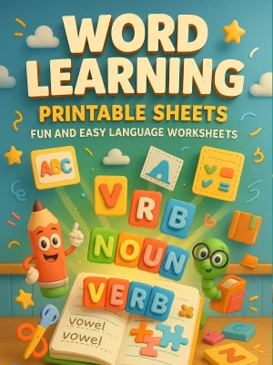 Word Learning Printable Sheets &ndash; 59 Fun and Easy Language Worksheets