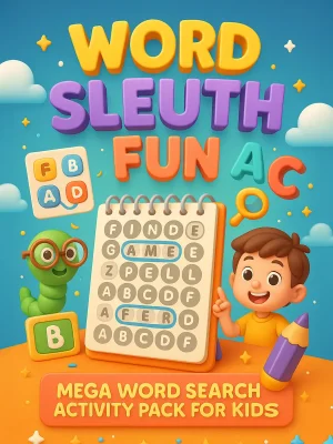Word Sleuth Fun &ndash; Mega Word Search Activity Pack for Kids (548 Pages)